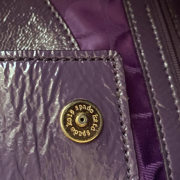 ** FLASH SALE**Noel Kate Spade  purple patent leather and brown tote - Picture 11 of 16